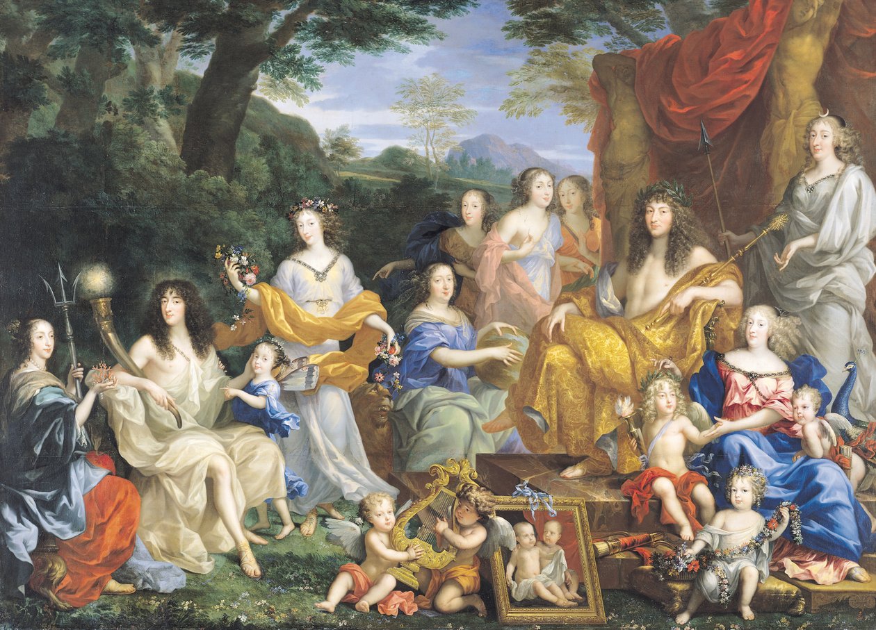 Луис XIV-ийн гэр бүл (1638-1715) 1670 он autorstwa Jean Nocret