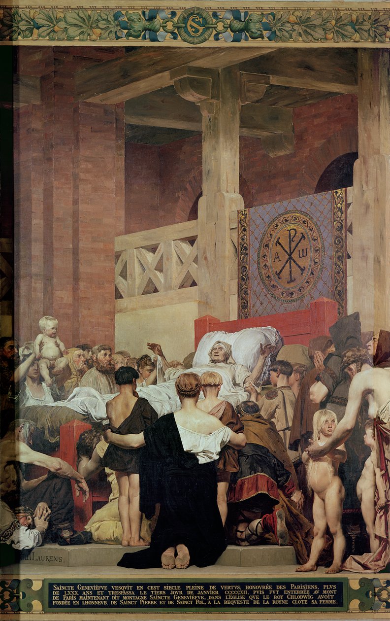Śmierć św. Genevieve (fresk) (szczegół) autorstwa Jean Paul Laurens