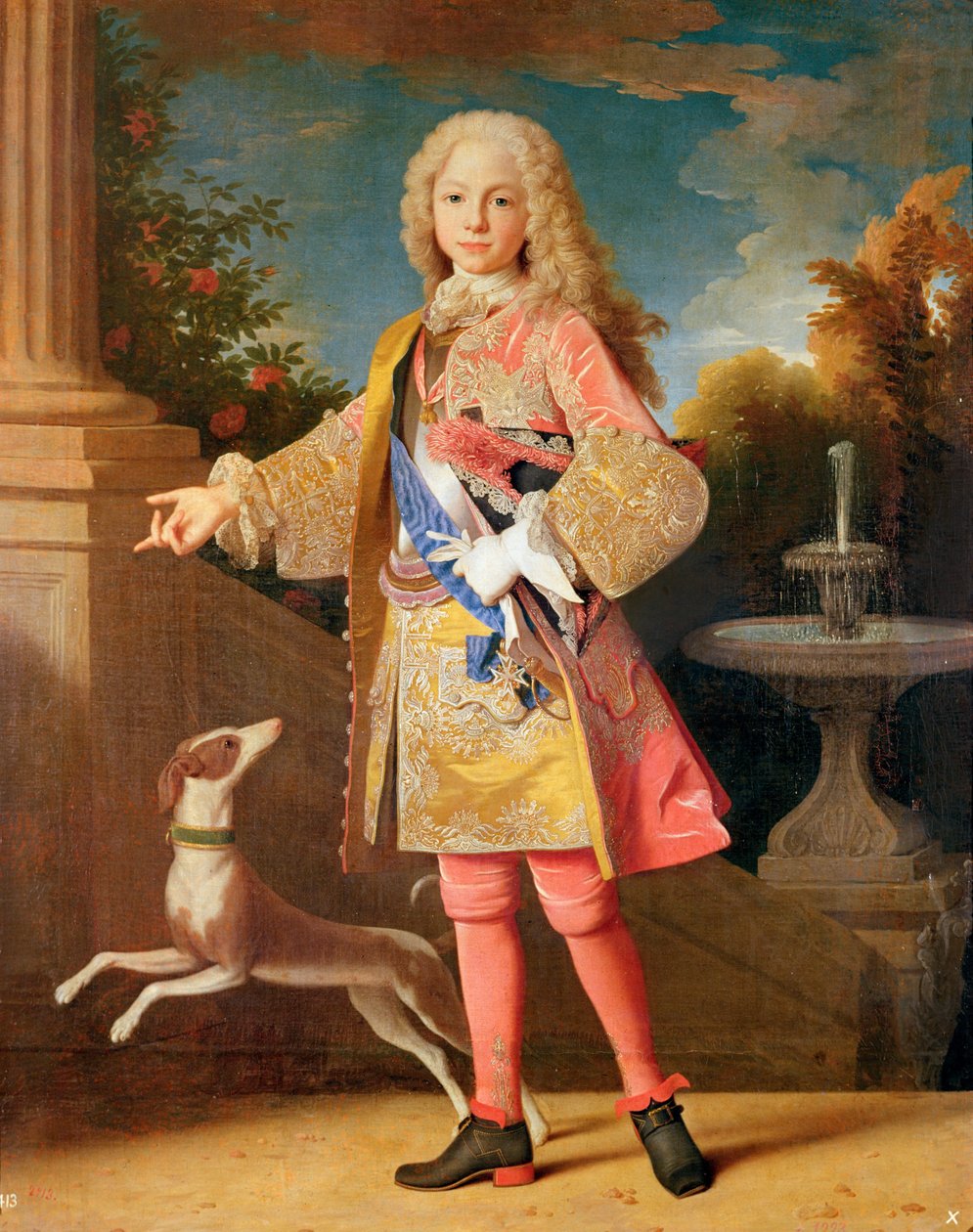 Portret Ferdynanda Burbońskiego, księcia Asturii, ok. 1725-35 autorstwa Jean Ranc