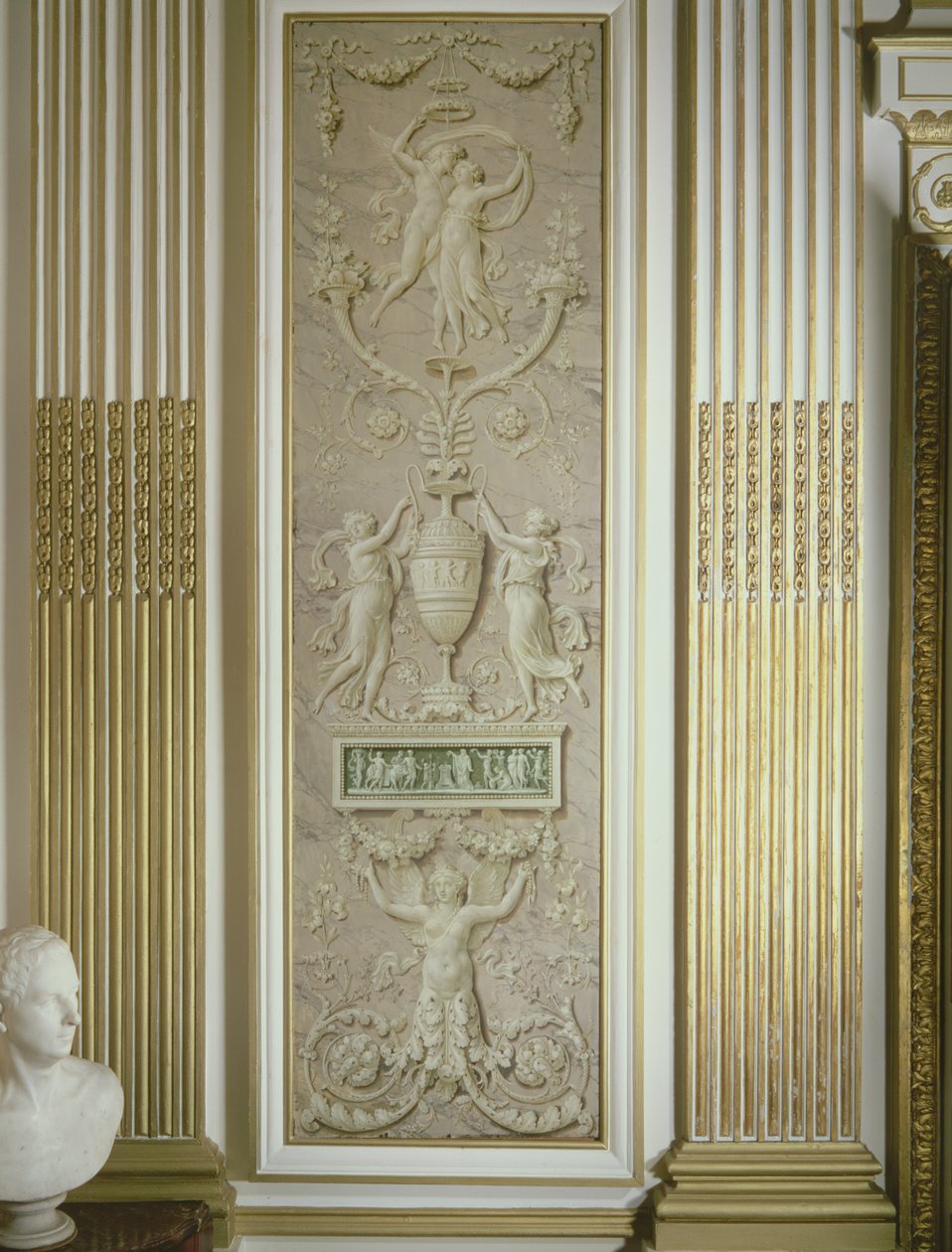 Panel ozdoby trompe loeil autorstwa Jean Simeon Rousseau