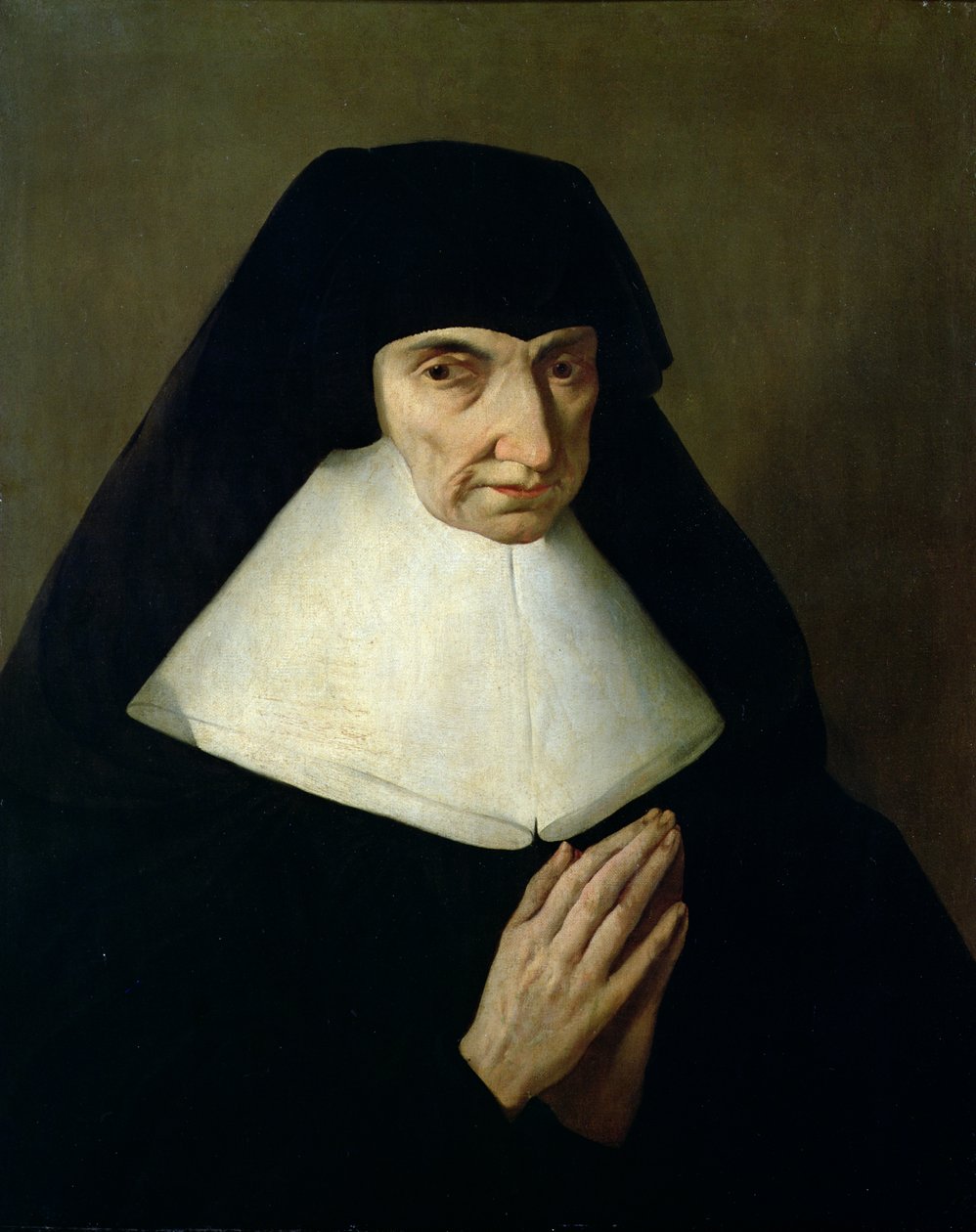 Portret Katarzyny de Montholon, założycielki Zakonu Urszulanek w Dijon autorstwa Jean Tassel