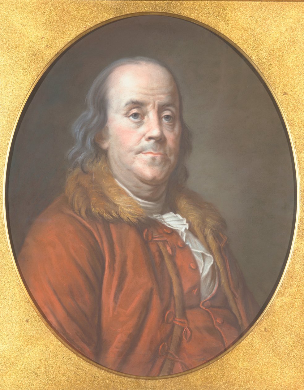 Benjamin Franklin, 1778 (pastel na papierze) autorstwa Jean Valade