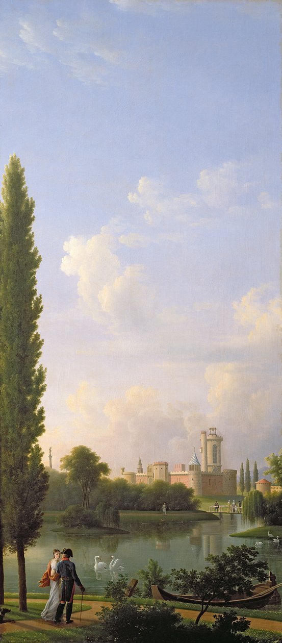 Zamek Laxenburg koło Wiednia, 1810 autorstwa Jean Joseph Xavier Bidauld
