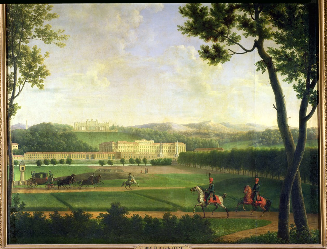 Zamek Schönbrunn, 1810 autorstwa Jean Joseph Xavier Bidauld