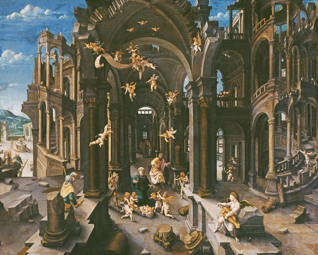 Adoracja pasterzy autorstwa Jean de Gourmont