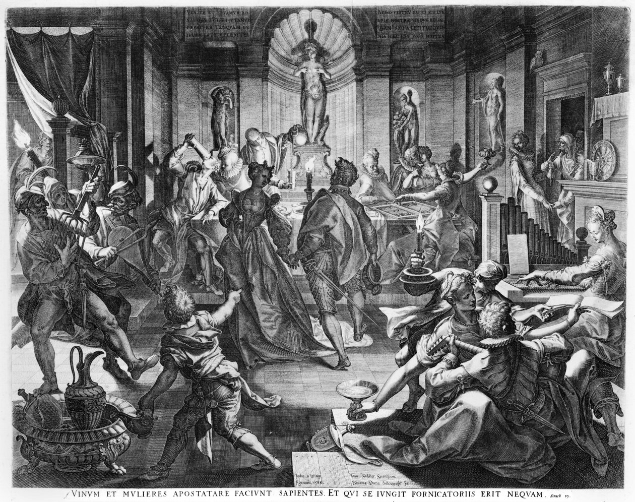 Scena uroczystości, 1588 autorstwa Jean or Johann Sadeler