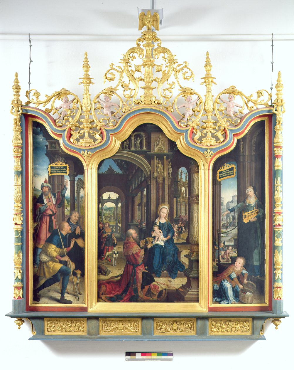 Tryptyk przedstawiający Adorację Dzieciątka Chrystus, 1529 autorstwa Jean the Elder Bellegambe