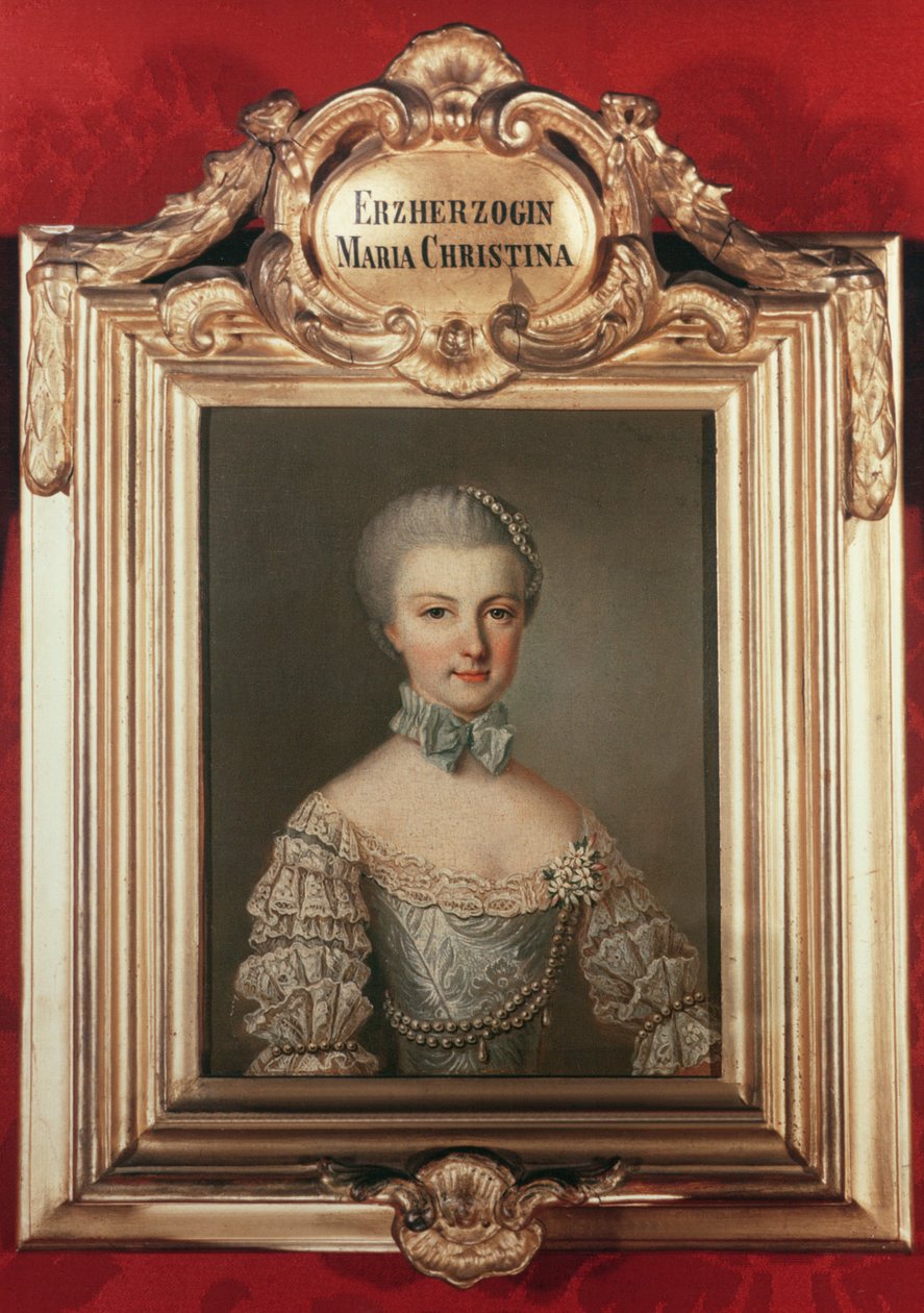 Arcyksiężna Maria Krystyna „Maria” (1742-98) córka cesarza Franciszka I (1708-65) i cesarzowej Marii Teresy Austrii (1717-80) 1762 autorstwa Jean Étienne Liotard