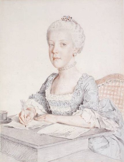 Portret arcyksiężnej Johanny Gabriele autorstwa Jean Étienne Liotard