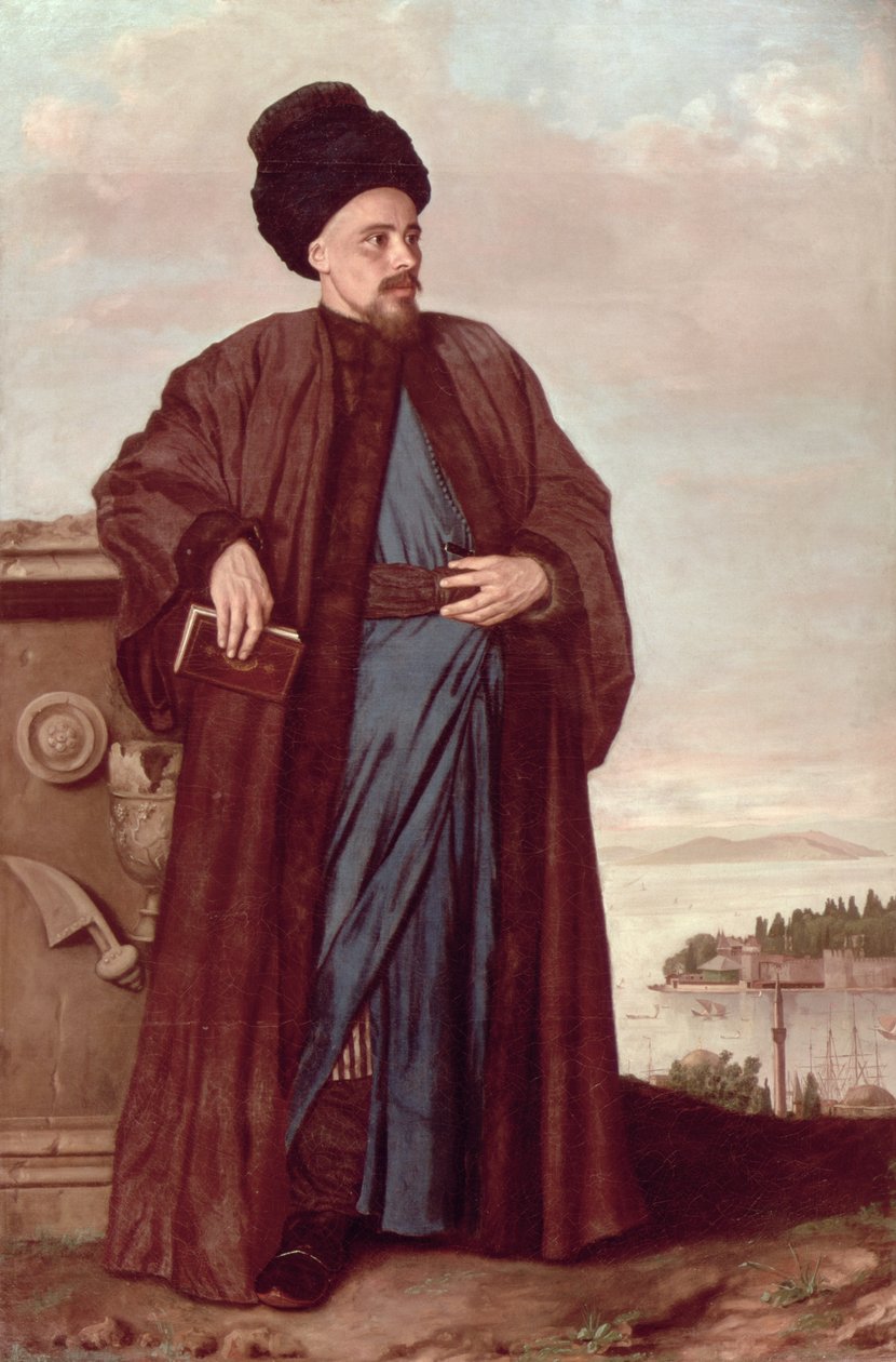 Richard Pococke w orientalnym stroju, 1738 autorstwa Jean Étienne Liotard