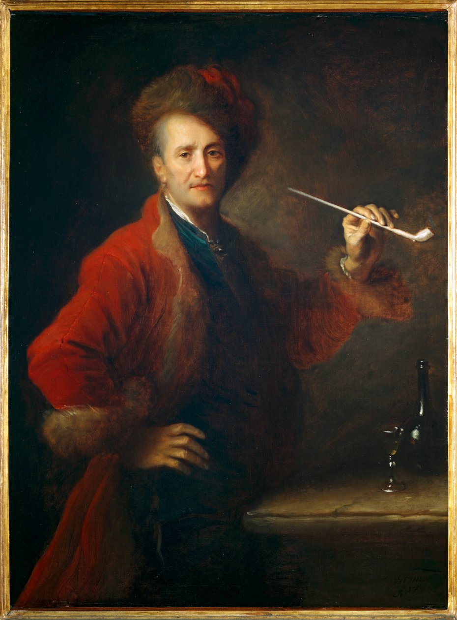 Portret mężczyzny w polskim stroju, z fajką w dłoni - Portrait d