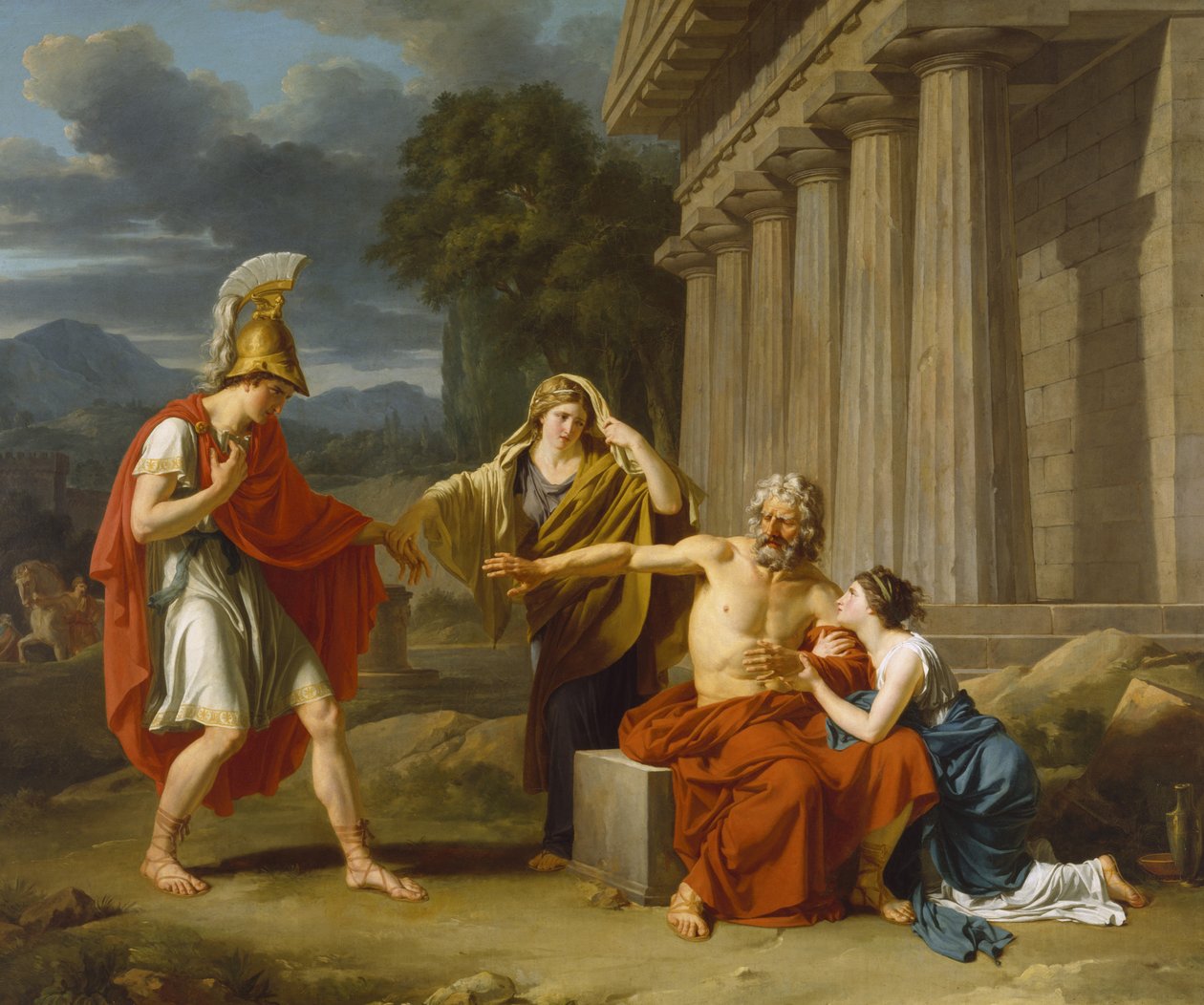 Edyp w Colonus autorstwa Jean Antoine Théodore Giroust