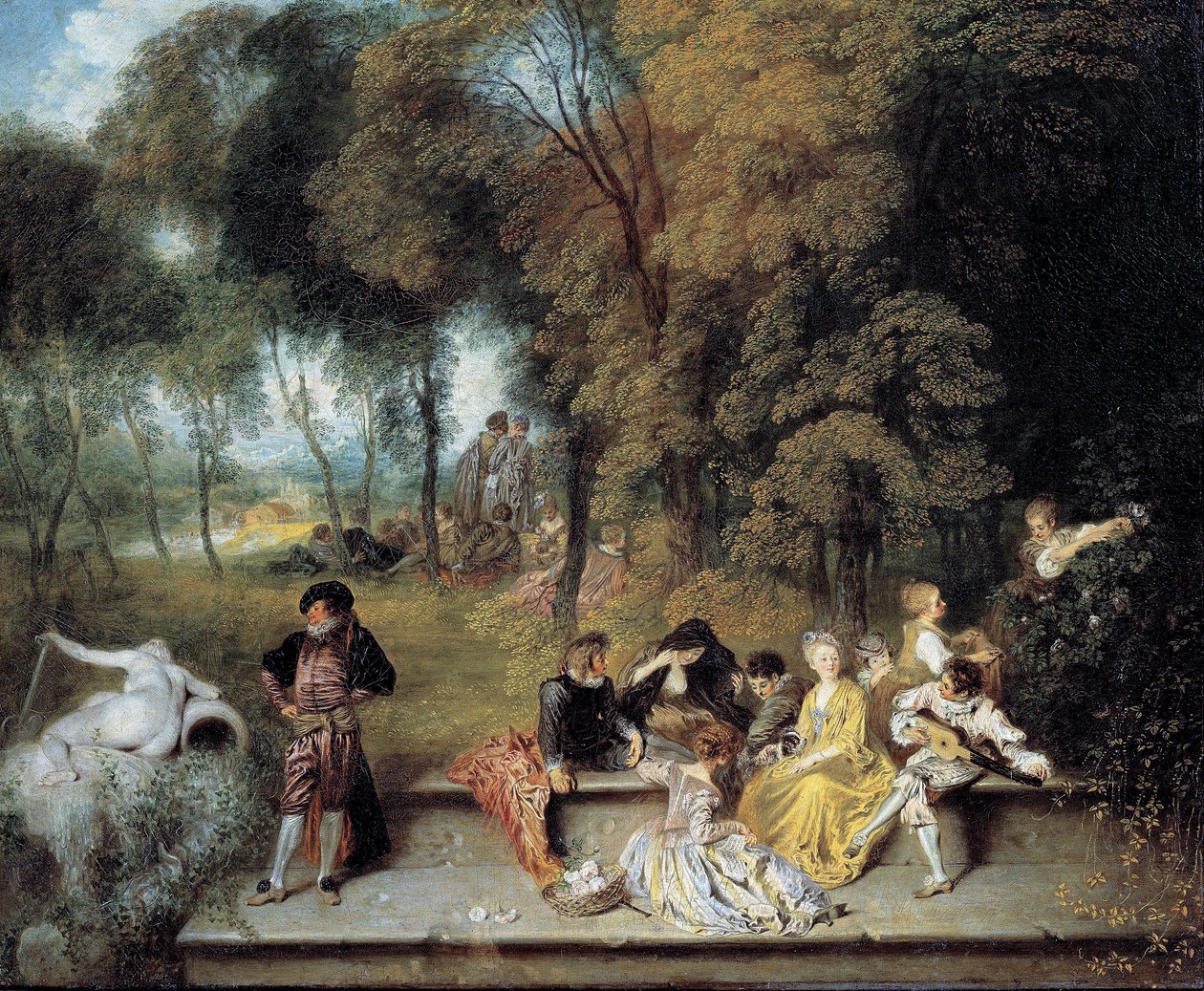 Przyjemności miłości autorstwa Jean-Antoine Watteau