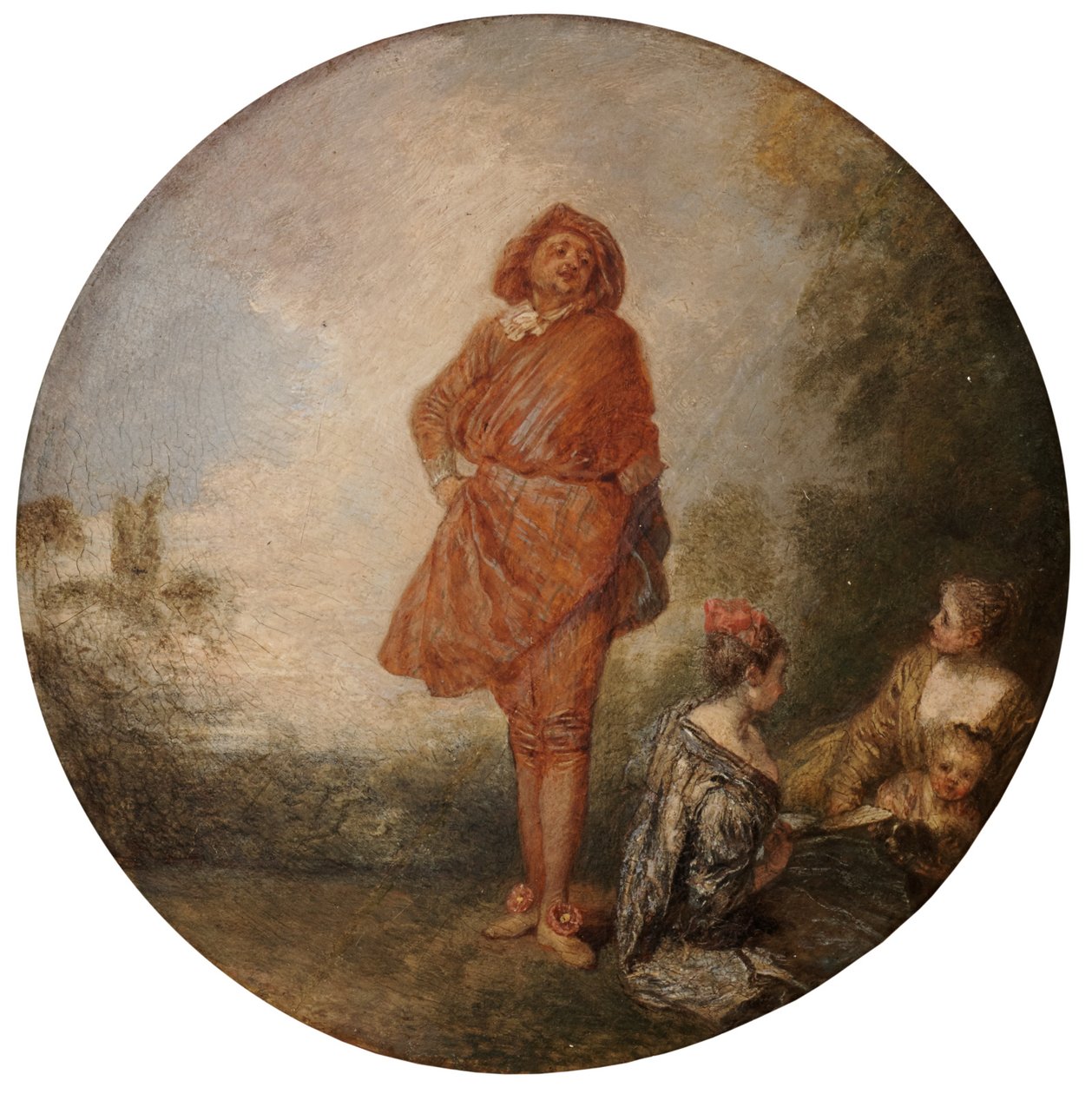 Dumny mężczyzna autorstwa Jean-Antoine Watteau