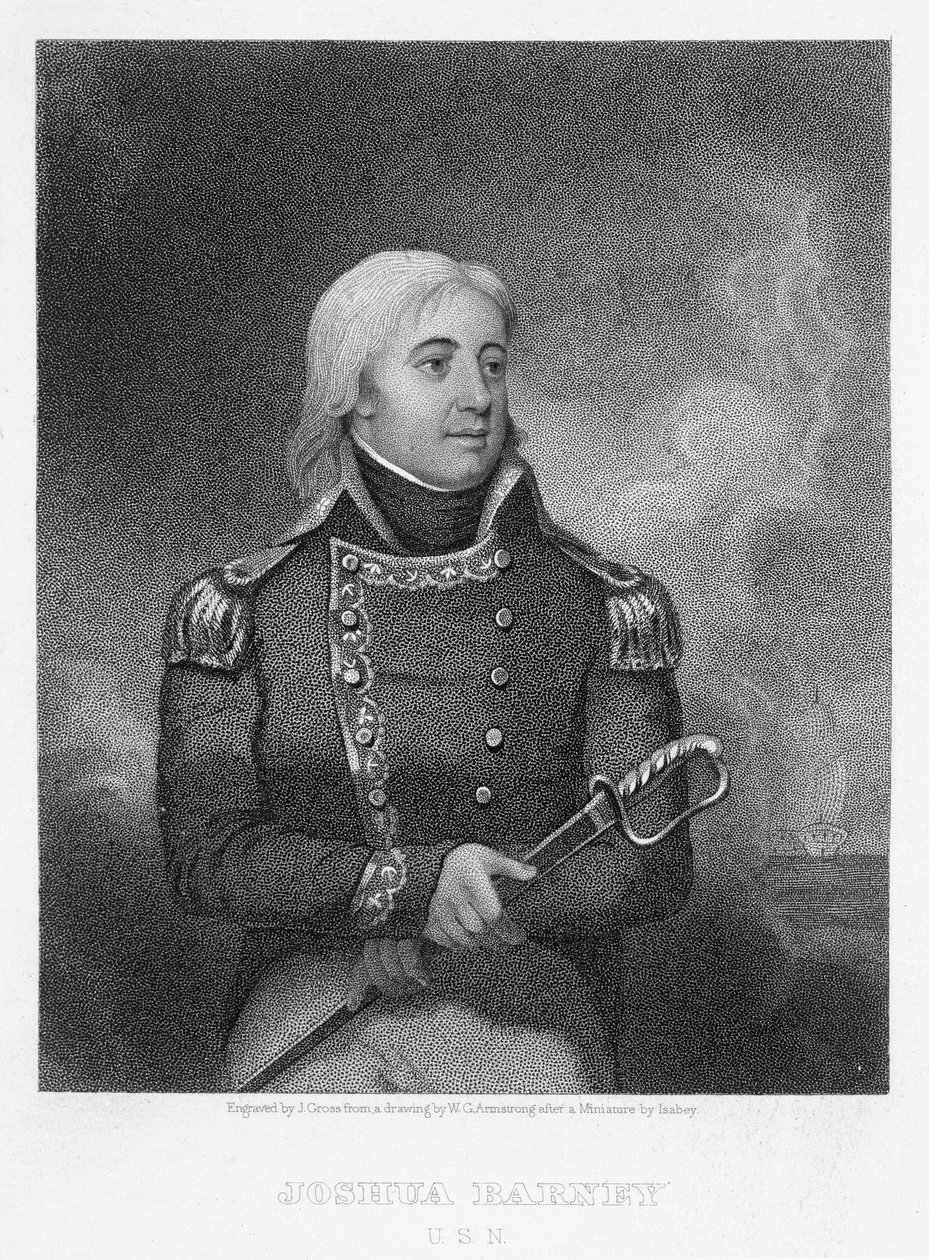 Joshua Barney (1759-1818), ryty J. Grossa na podstawie kopii oryginalnej miniatury Williama G. Armstronga (1823-90) autorstwa Jean Baptiste Isabey