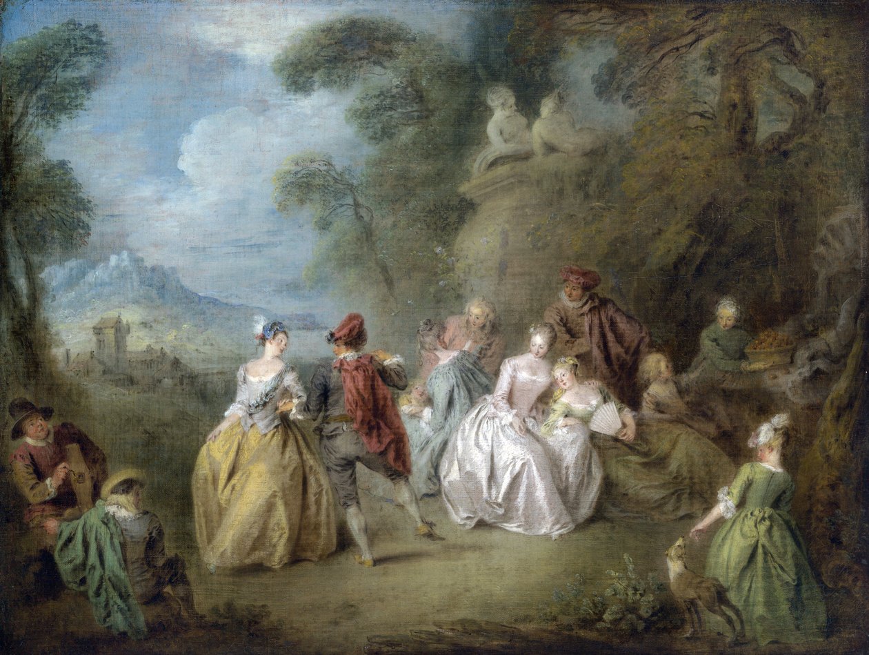 Scena dworska w parku, ok. 1730-35 autorstwa Jean Baptiste Joseph Pater