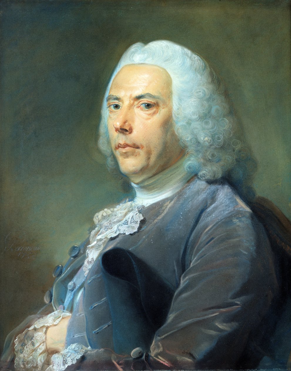 Pierre Bouguer (1698-1758) 1753 (pastel na papierze) autorstwa Jean Baptiste Perronneau