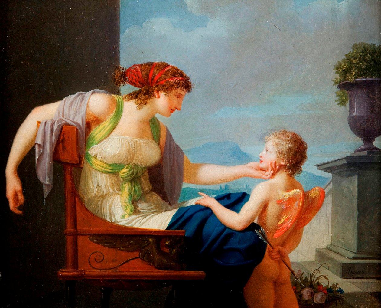 Wenus i Kupidyn autorstwa Jean Baptiste Regnault