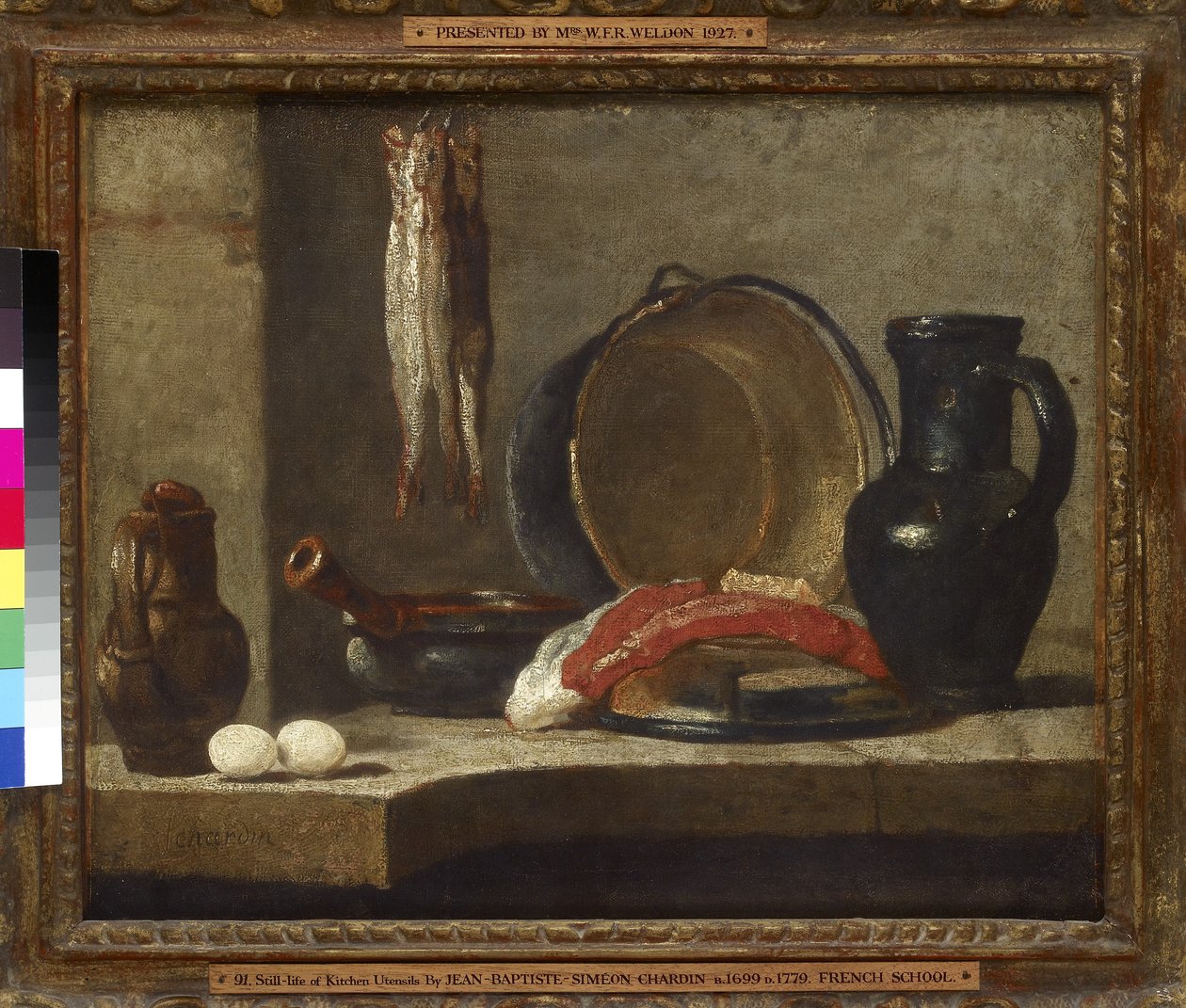 Martwa natura z przyborami kuchennymi, XVIII w. autorstwa Jean Baptiste Simeon Chardin
