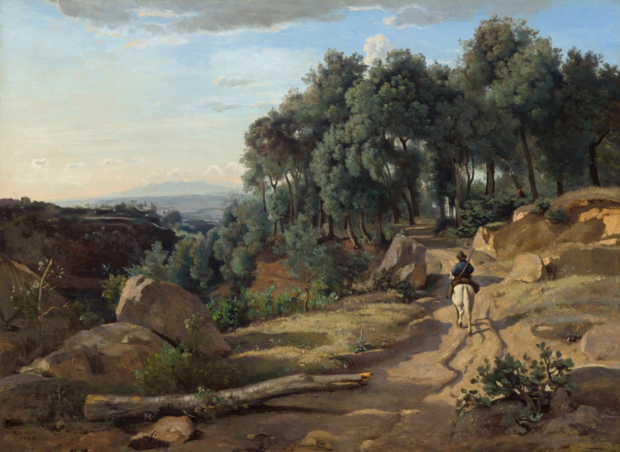 Widok w pobliżu Volterry autorstwa Jean Baptiste Camille Corot