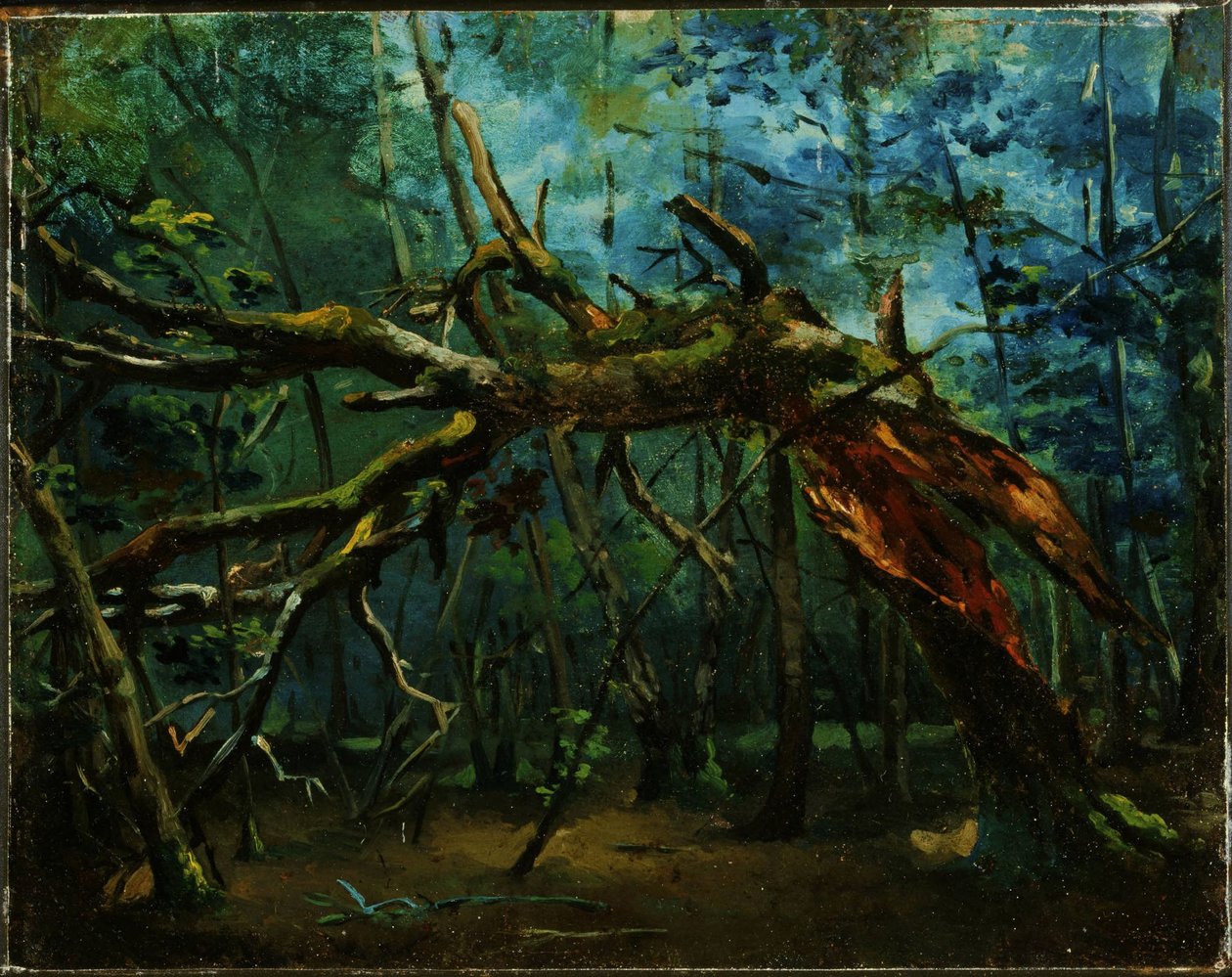 Powalone drzewo autorstwa Jean-Baptiste-Camille Corot