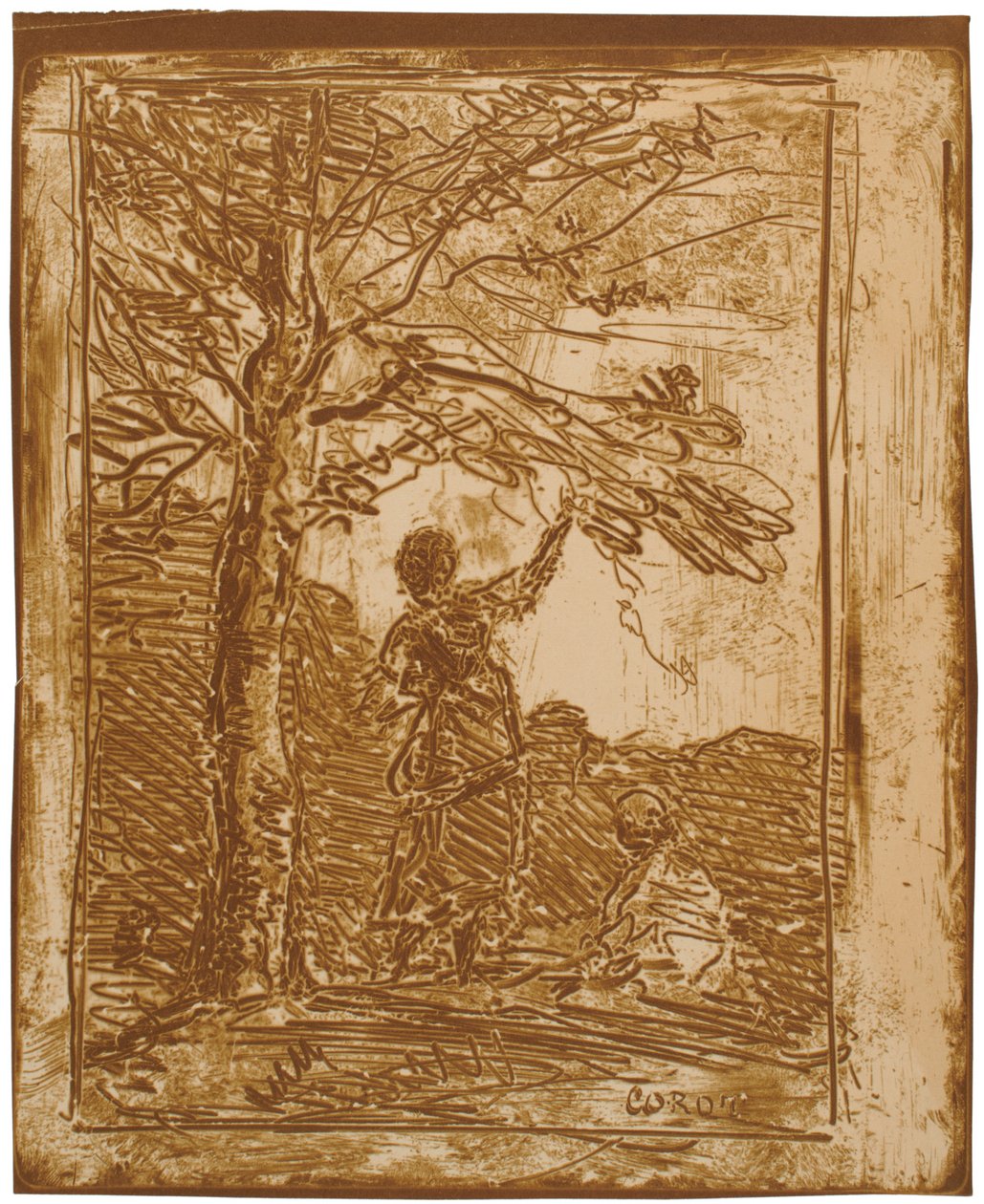 Der Tod und das Mädchen (La Jeune Fille et la Mort) autorstwa Jean-Baptiste-Camille Corot
