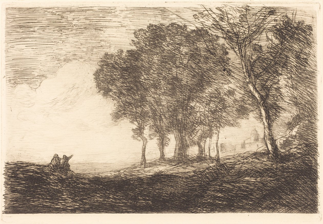Włoski krajobraz autorstwa Jean-Baptiste-Camille Corot
