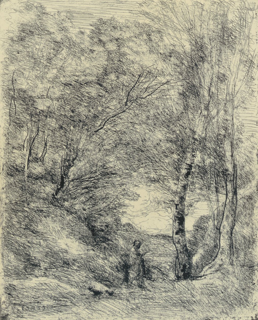 Ogród Horacego autorstwa Jean-Baptiste-Camille Corot
