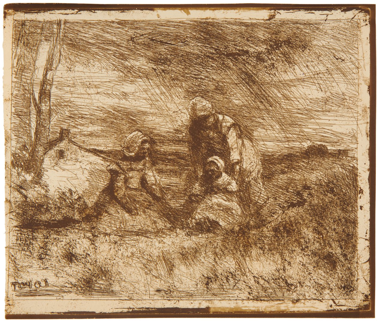 Młodsza siostra autorstwa Jean-Baptiste-Camille Corot