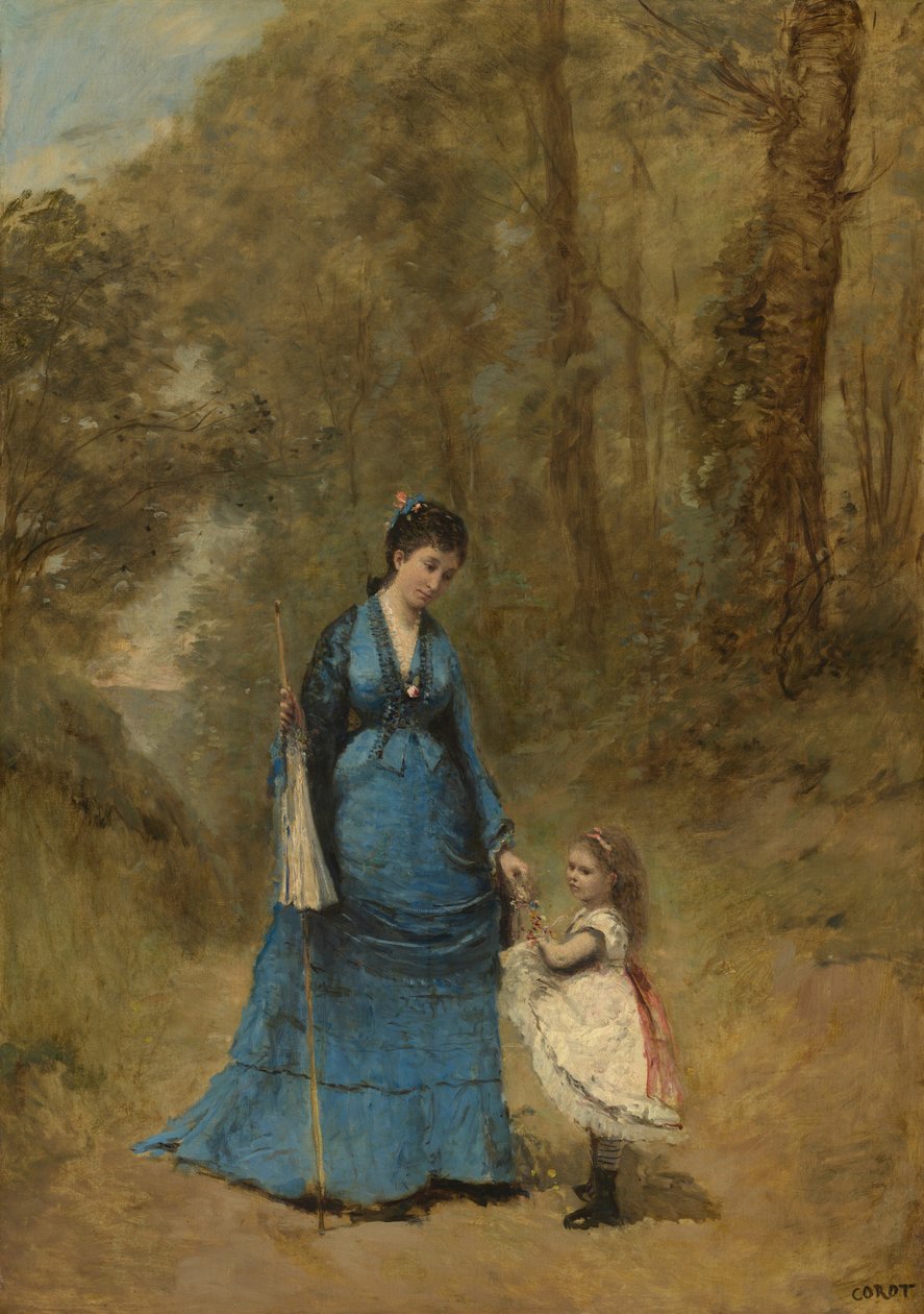 Madame Stumpf i jej córka autorstwa Jean-Baptiste-Camille Corot