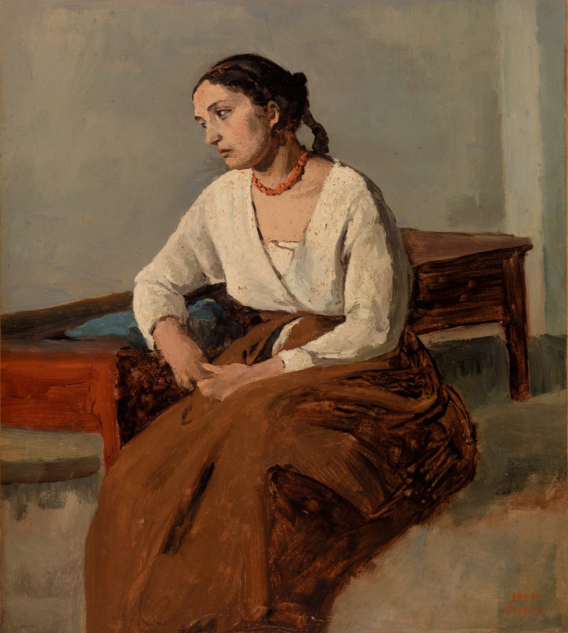 Melancholia Włoszka (Rzym) autorstwa Jean-Baptiste-Camille Corot