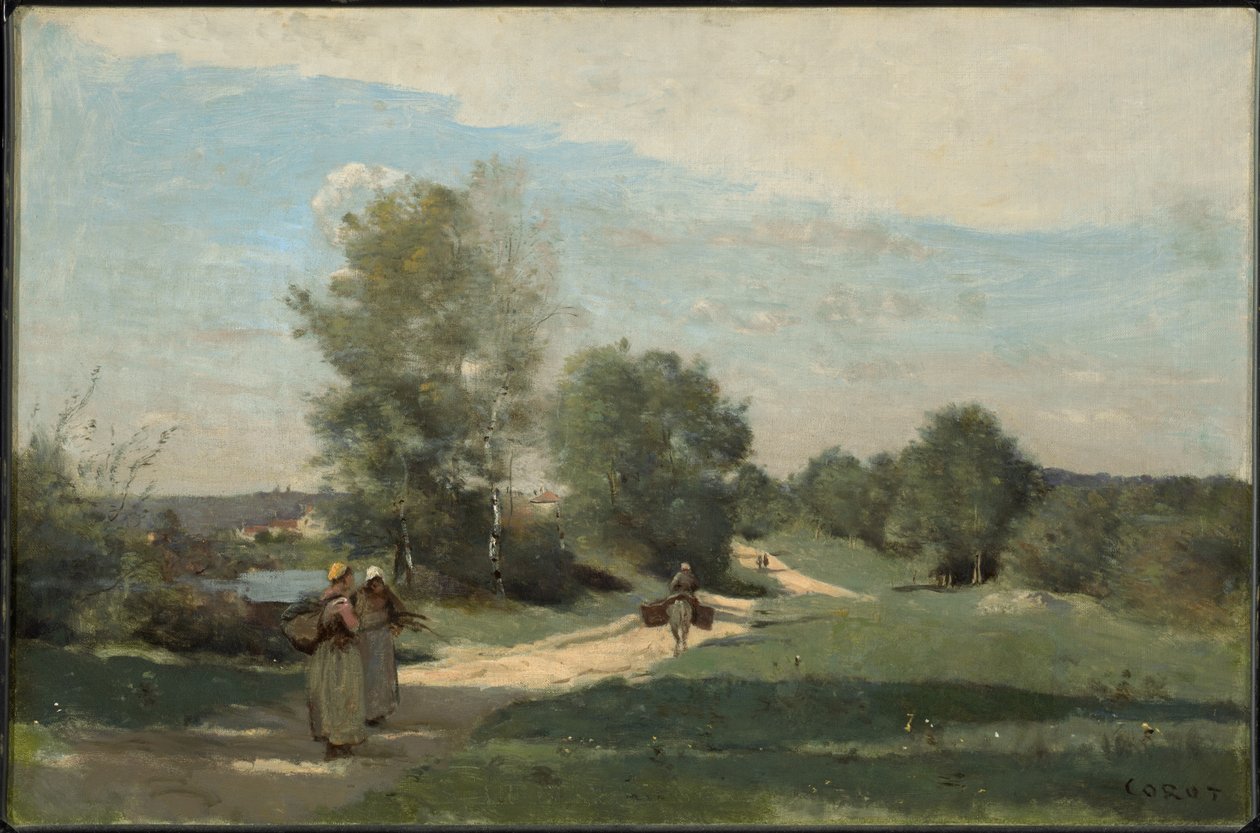 Droga nad wodą autorstwa Jean-Baptiste-Camille Corot