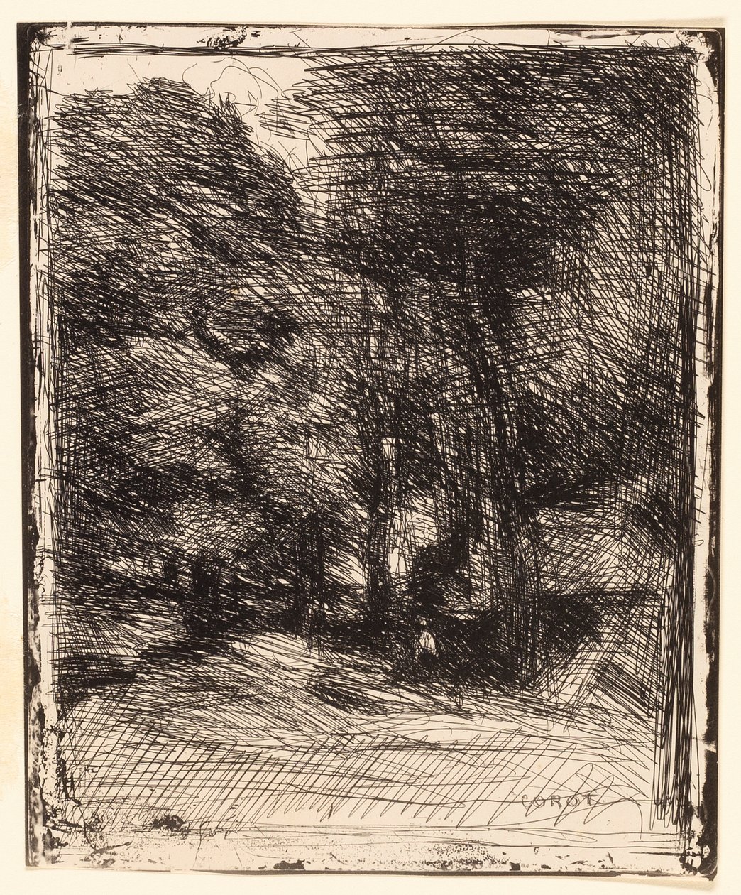 Pamiątka z Bas-Bréau autorstwa Jean-Baptiste-Camille Corot