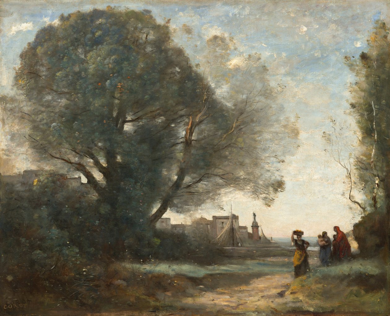Pamiątka Terracina autorstwa Jean-Baptiste-Camille Corot