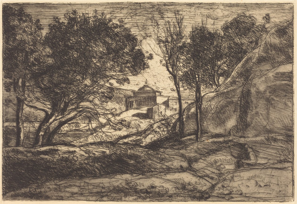 Wspomnienie z Toskanii autorstwa Jean-Baptiste-Camille Corot