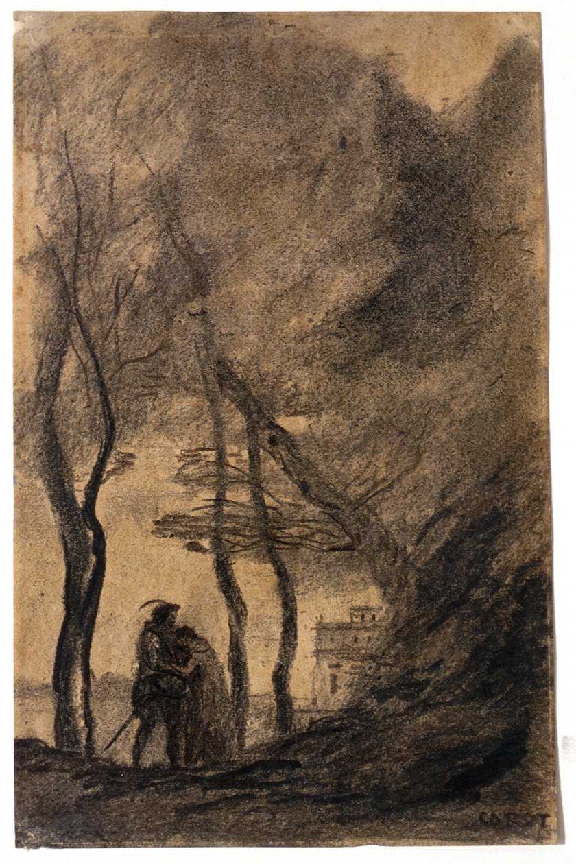 Pożegnanie autorstwa Jean-Baptiste-Camille Corot