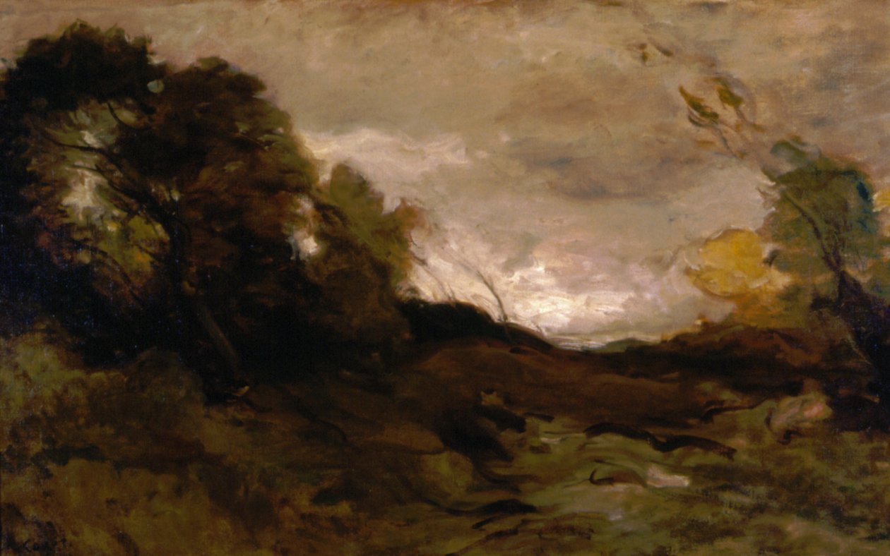 Samotna Dolina autorstwa Jean-Baptiste-Camille Corot