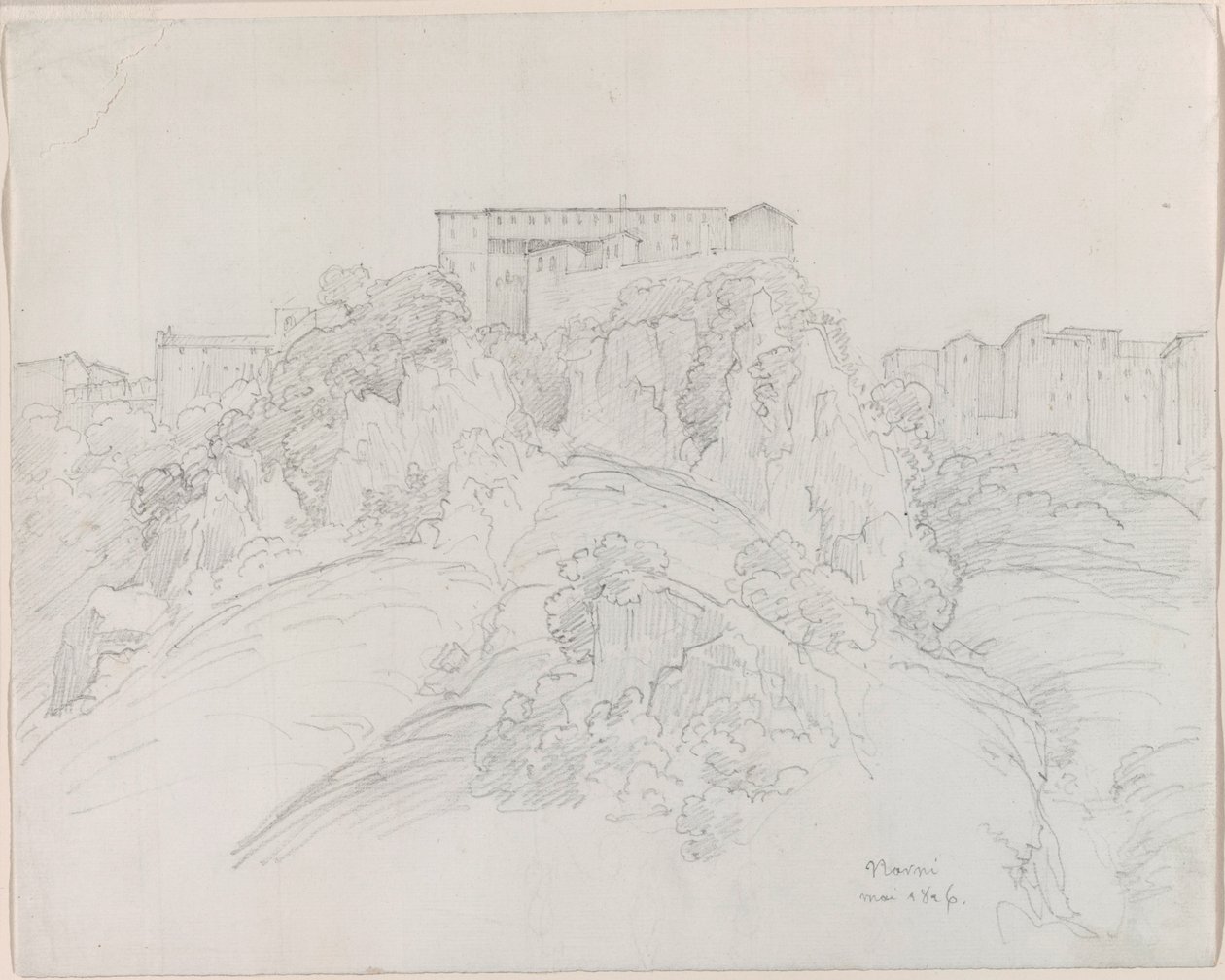 Widok na Narni autorstwa Jean-Baptiste-Camille Corot