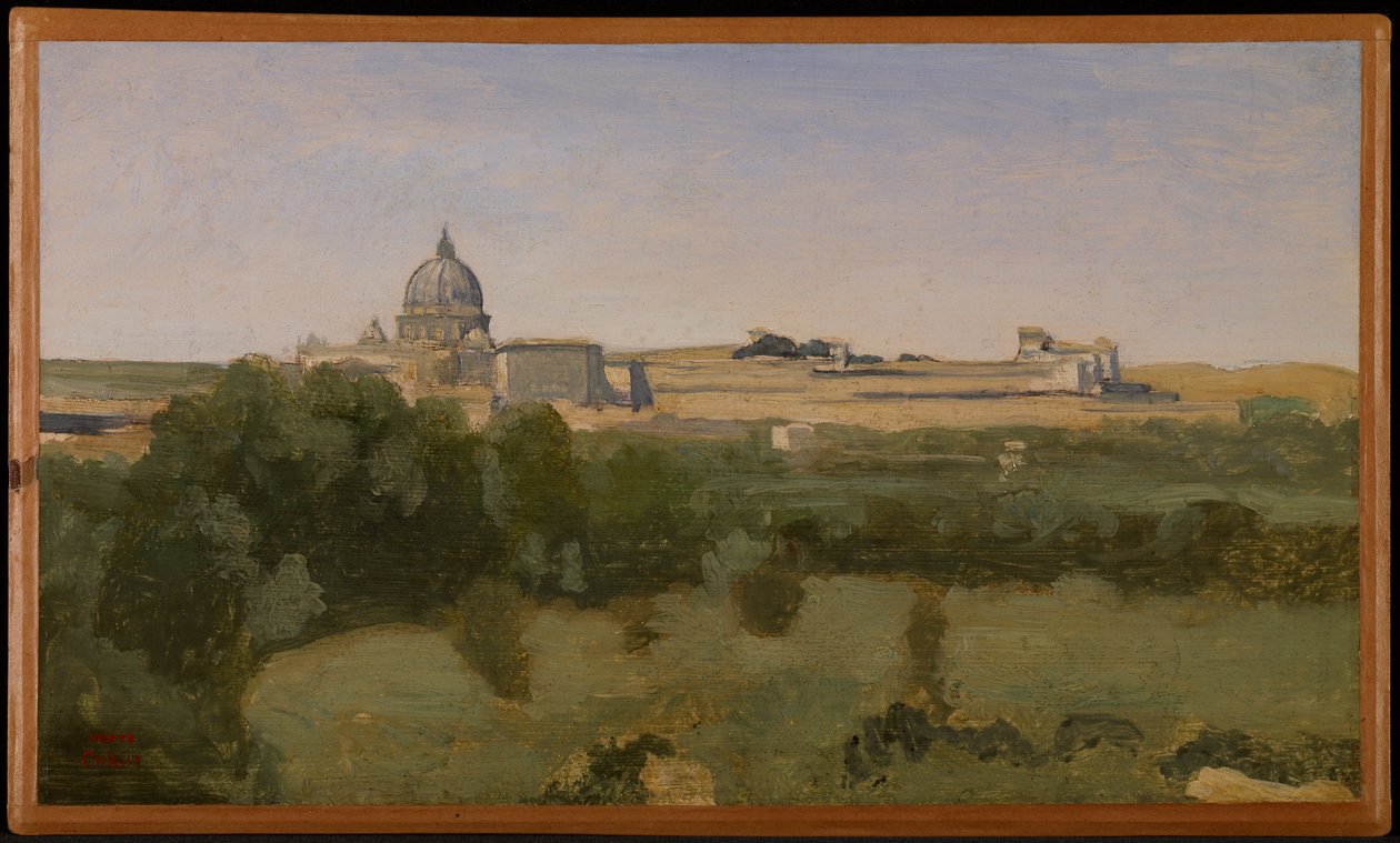 Widok na Rzym z Monte Pincio autorstwa Jean-Baptiste-Camille Corot