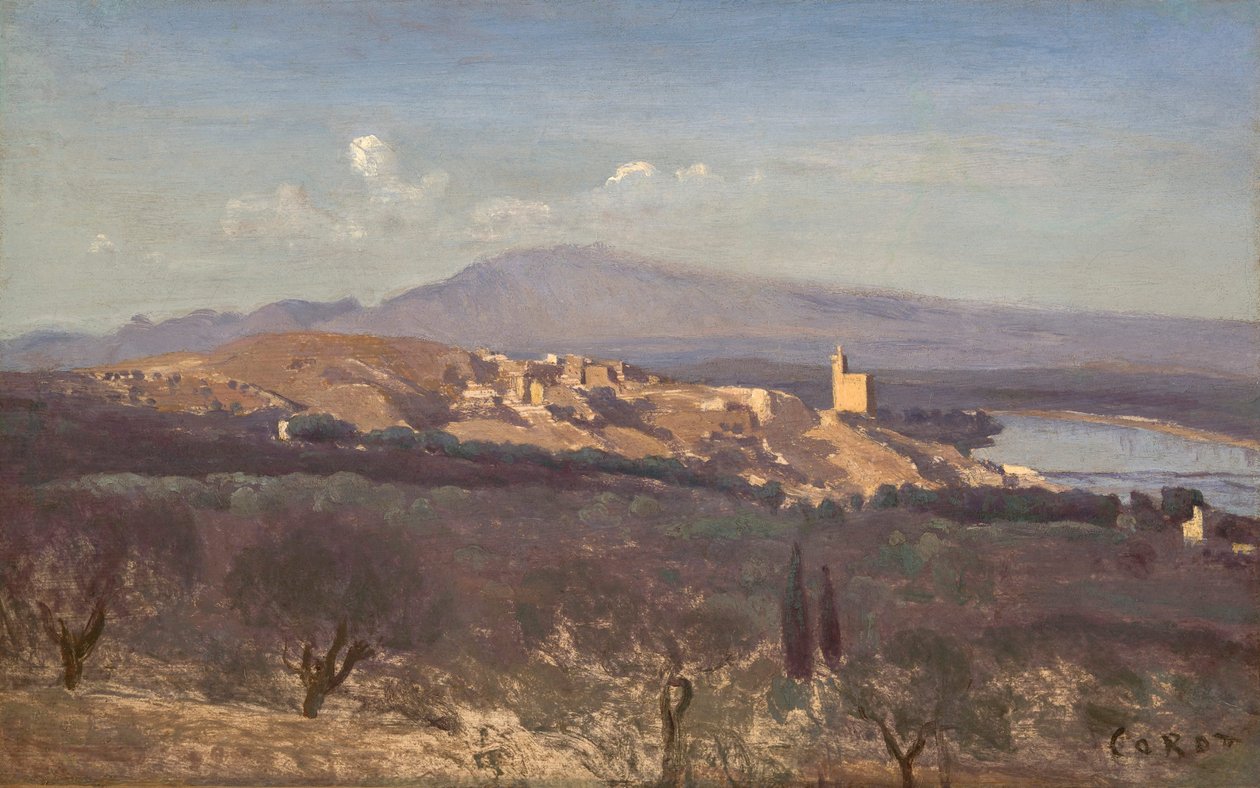Villeneuve-les-Avignon autorstwa Jean-Baptiste-Camille Corot