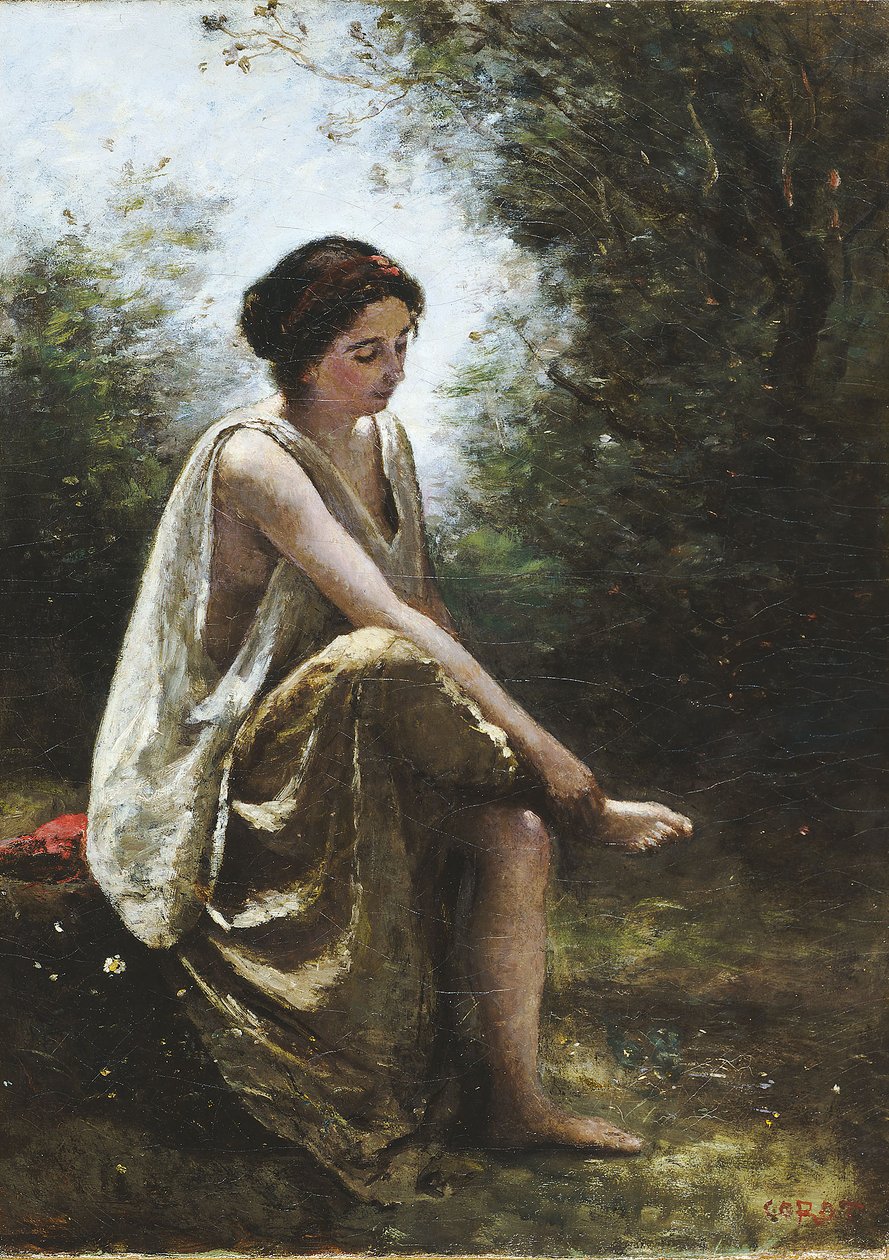 Zraniona Eurydyka autorstwa Jean-Baptiste-Camille Corot