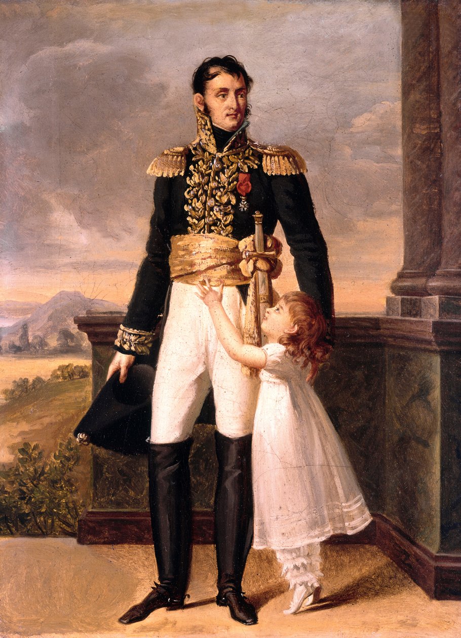 Generał Junot i jego córka Józefina, ok. 1805 (malarstwo) autorstwa Jean Baptiste (attr. to) Isabey