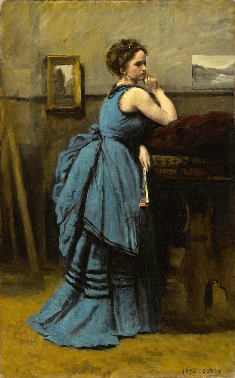 Pani w błękicie autorstwa Jean Baptiste Camille Corot