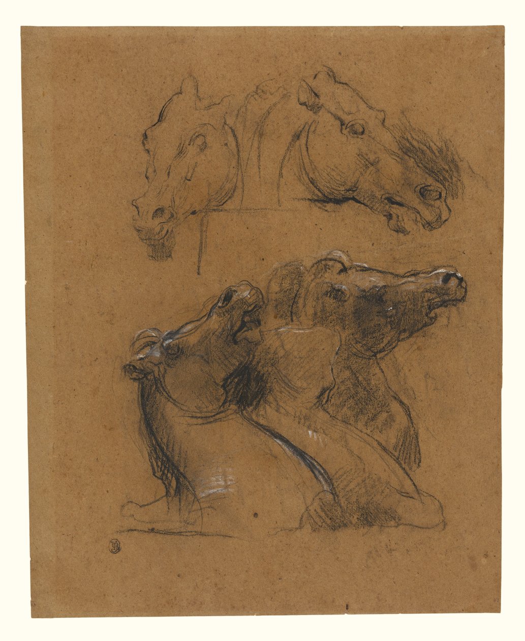 Studien von Pferden (nach den Elgin-Marmoren) autorstwa Jean-Baptiste Carpeaux