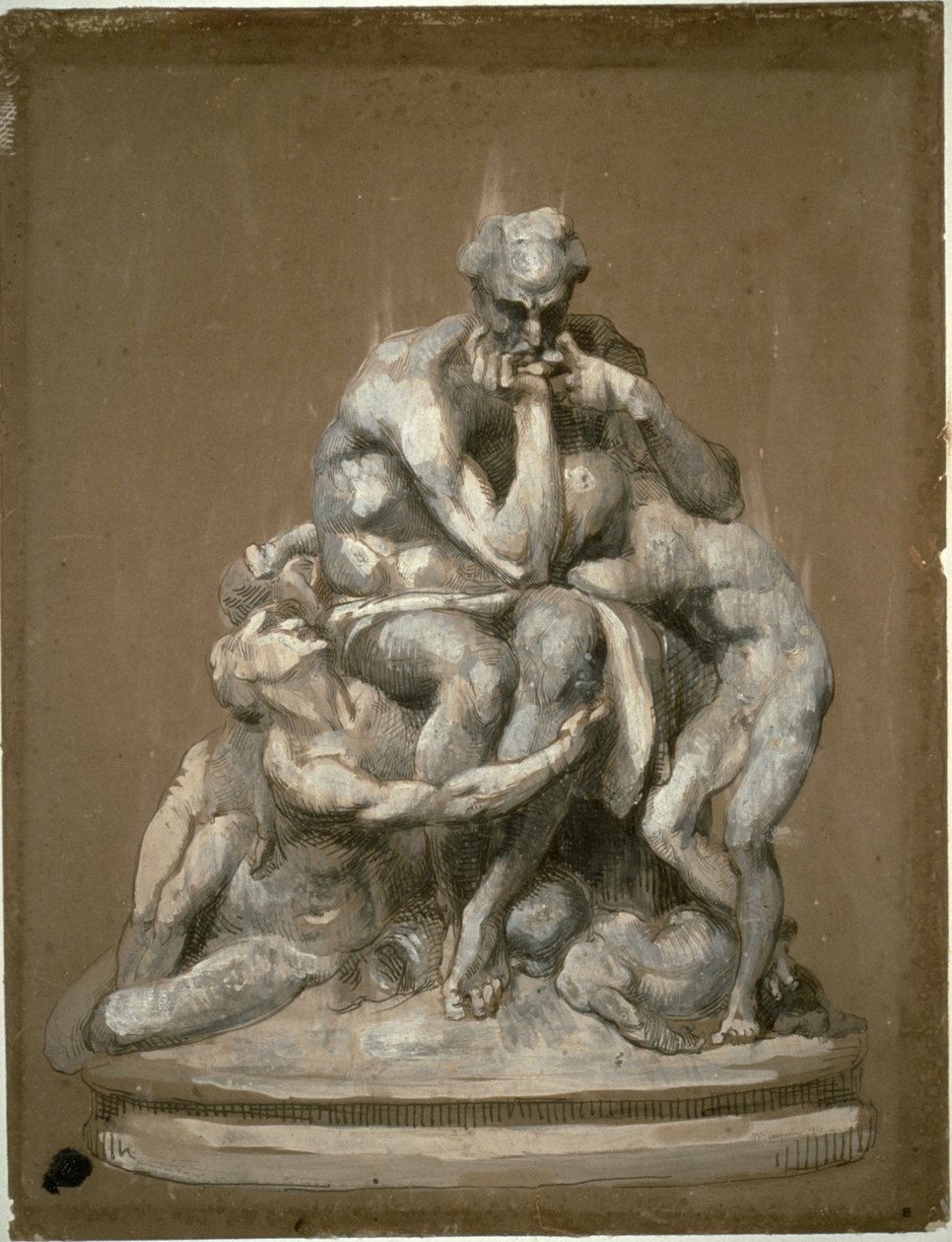 Studium do rzeźby „Ugolino i jego dzieci” autorstwa Jean Baptiste Carpeaux