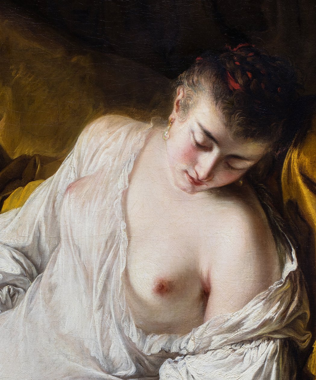 Une femme qui dort ou la Fidelite surveillante (detal), v autorstwa Jean Baptiste Deshays