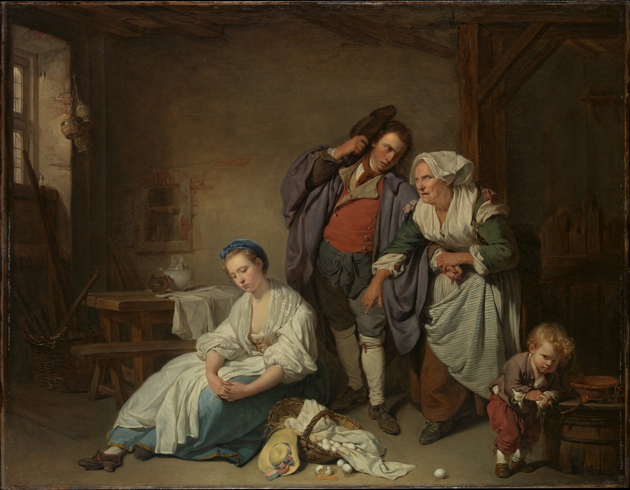 Rozbite jaja autorstwa Jean-Baptiste Greuze