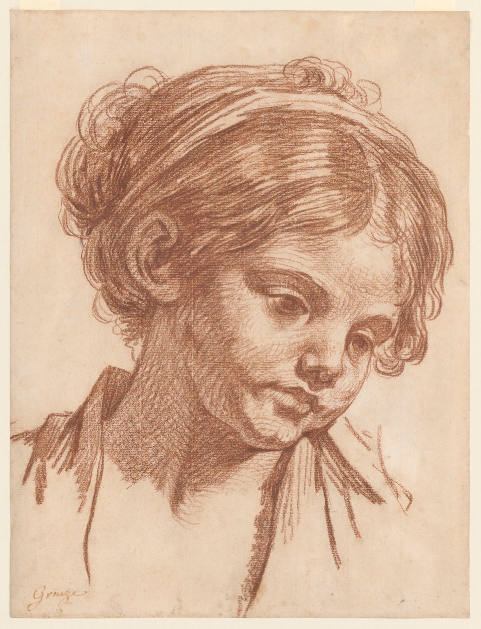 Głowa dziewczynki autorstwa Jean-Baptiste Greuze