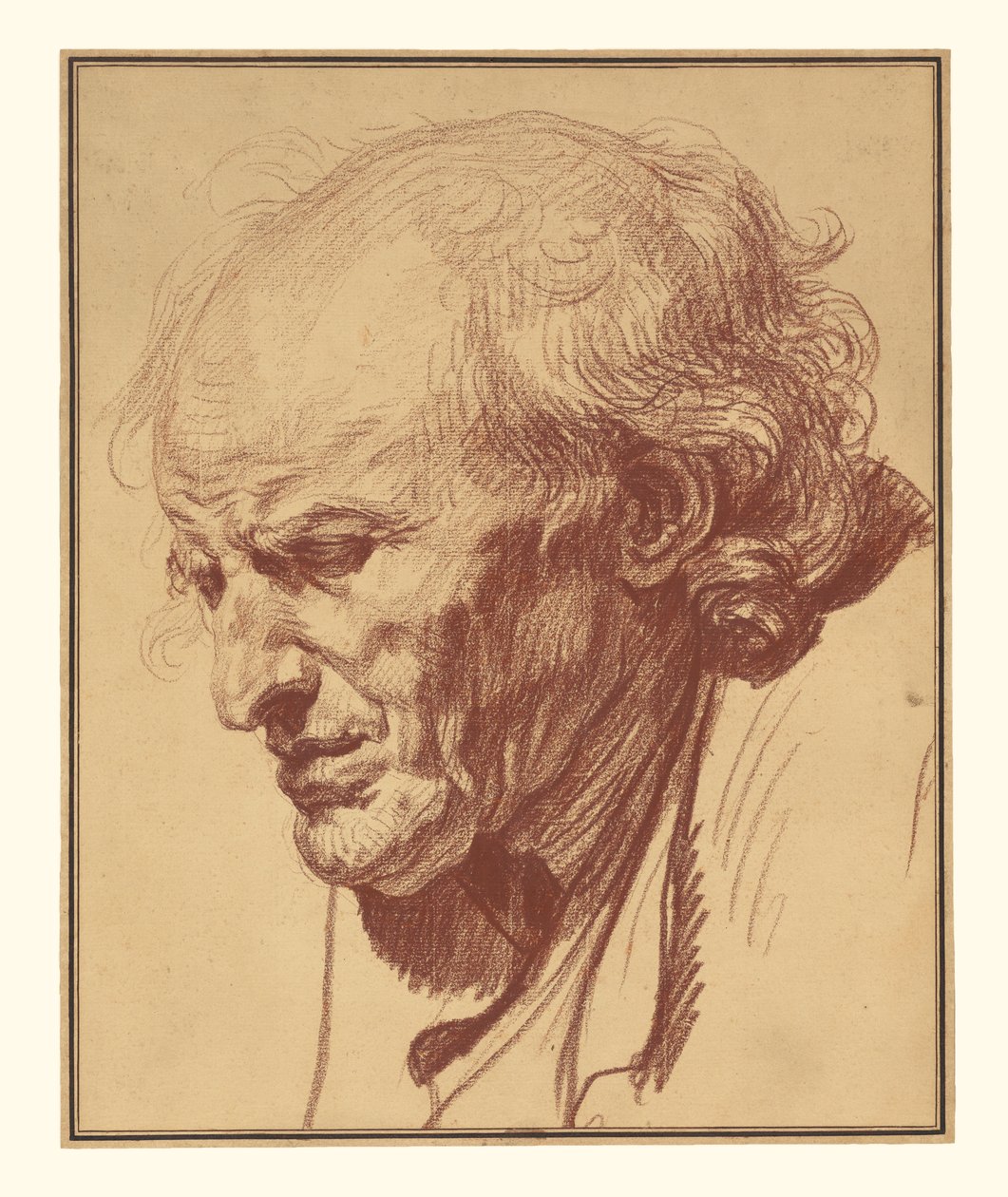 Głowa starego mężczyzny autorstwa Jean-Baptiste Greuze