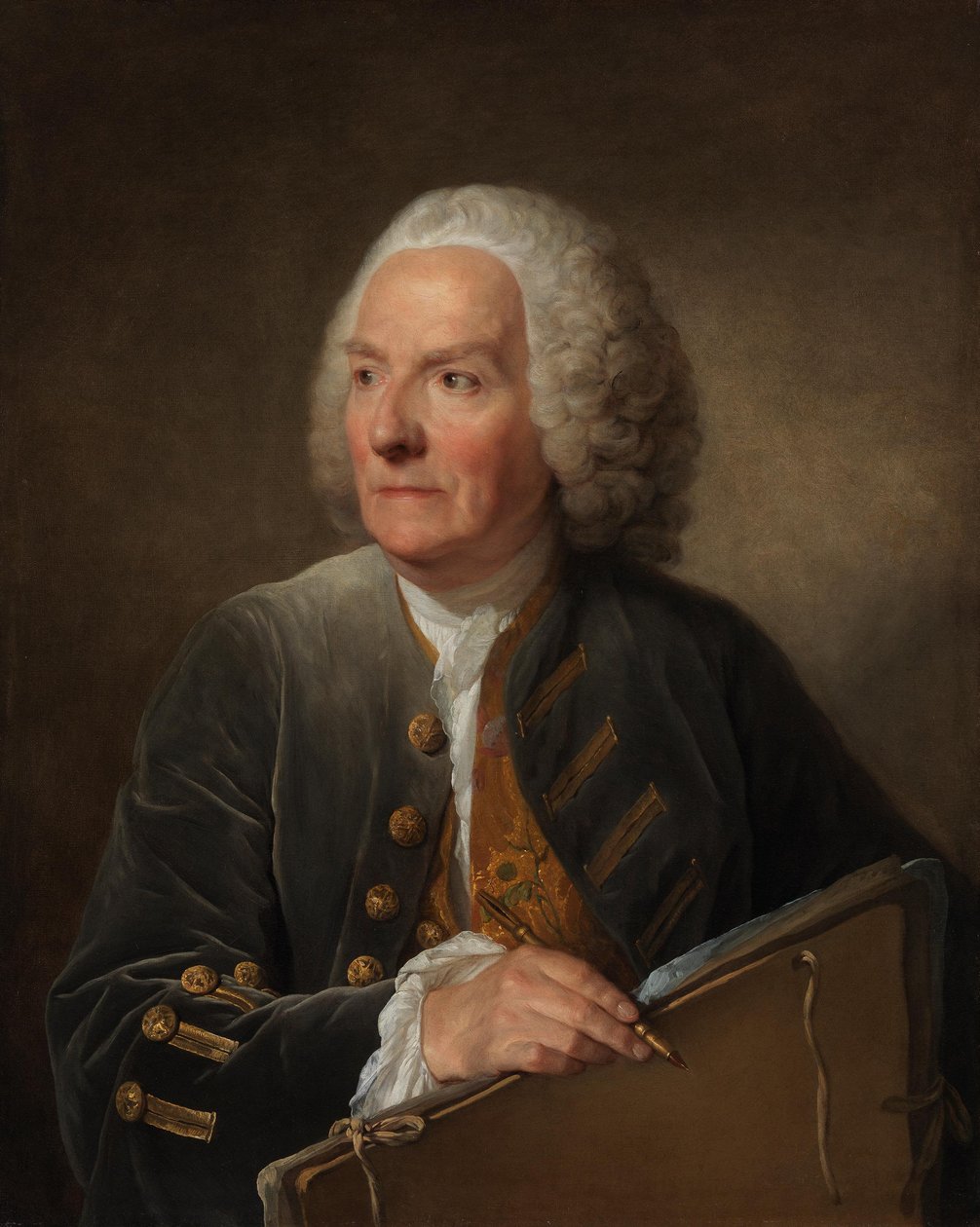 Louis de Silvestre młodszy autorstwa Jean-Baptiste Greuze
